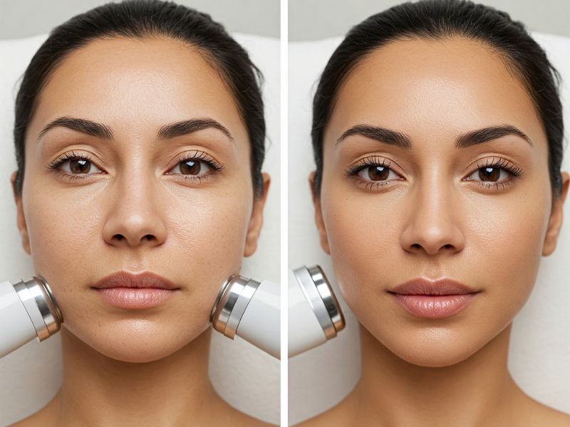 radiofrecuencia facial antes y después
